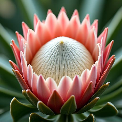 A magnificent King Protea flower in full bloom.